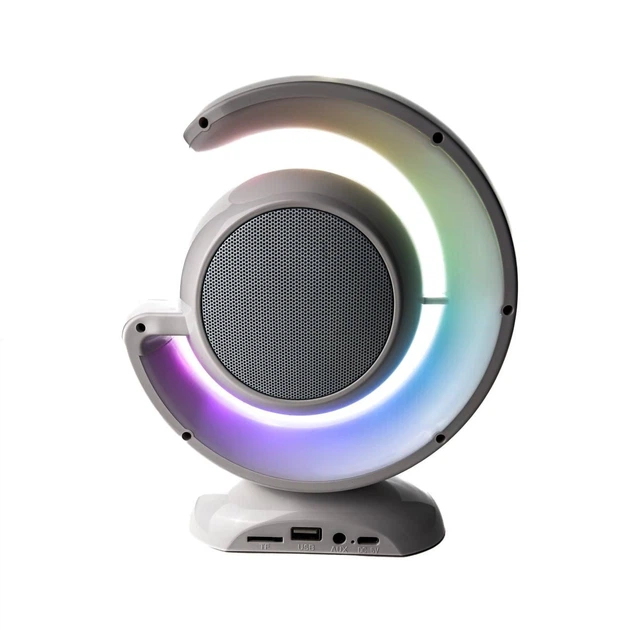 Портативная колонка с микрофонами YS-110 Bluetooth LED белый - изображение 3