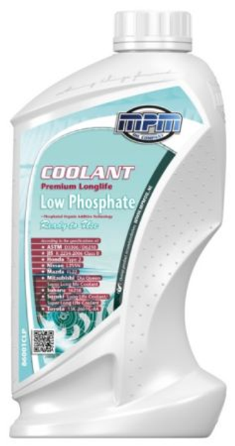 Антифриз MPMOIL LOW PHOSPHATE (P-OAT) / -37°C / темно-синий / 1л. / MPM ...