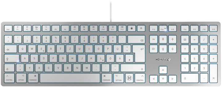 Klawiatura przewodowa Cherry KC 6000C USB-C QWERTZ Silver (JK-1620DE-1) - obraz 1