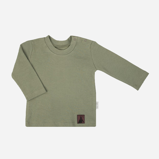 Дитяча футболка з довгими рукавами для хлопчика Nicol 206140 80 см Зелена (5905601018513) - зображення 1