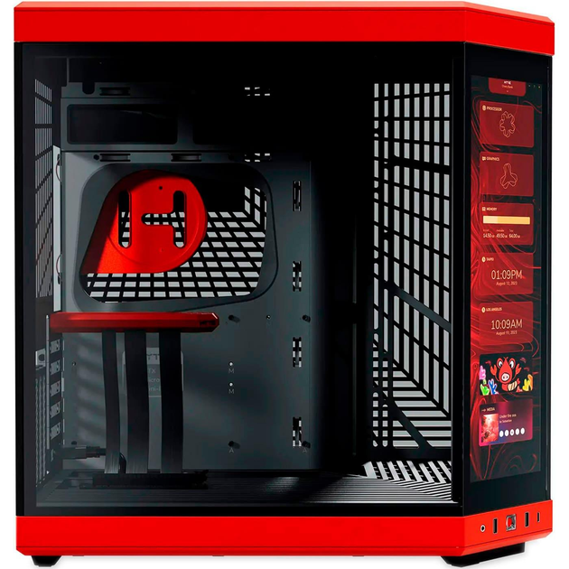 Корпус Hyte Y70 TOUCH Black-Red, Mid-Tower / ATX, Micro-ATX и Mini-ITX PC Case with PCIE 4.0 cable included (CS-HYTE-Y70-BR-L) Без БП - изображение 5