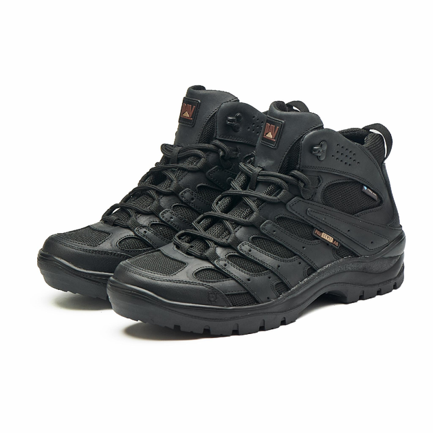 Берці літні тактичні черевики PAV 507 чорні шкіряні сітка Fee Air 40 - зображення 1