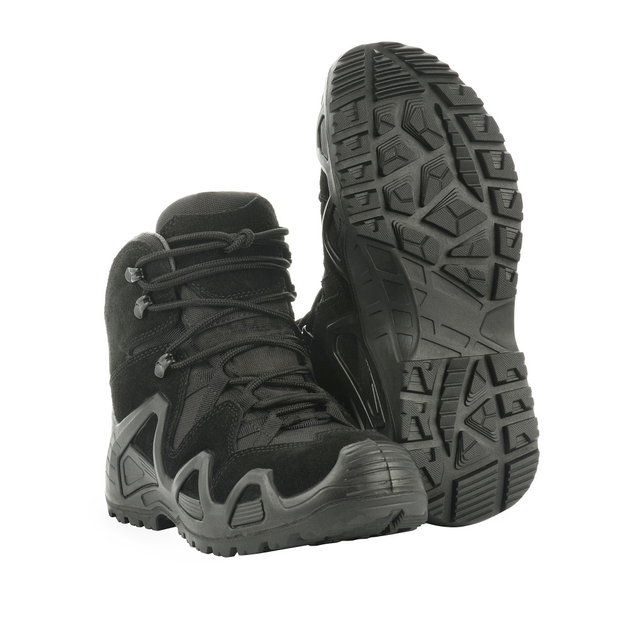 Демисезонные Берцы М-Тас Alligator из натуральной замши / Крепкие Ботинки с мембраной черные размер 45 - изображение 1
