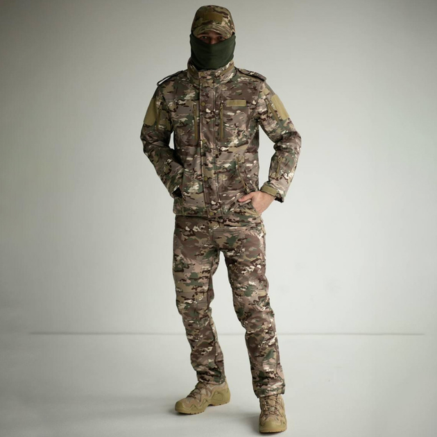 Демисезонный костюм SoftShell с флисовой подкладкой / Форма куртка + брюки мультикам размер M - изображение 1