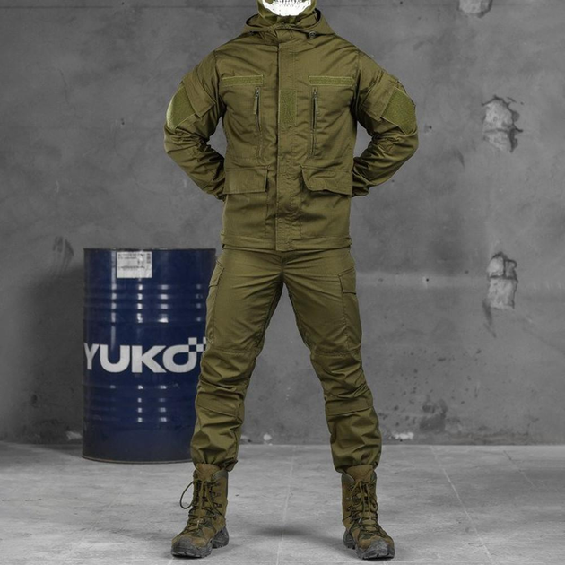 Чоловічий костюм Горка "Reincarnation" ріп-стоп куртка + штани олива розмір 4XL - зображення 1