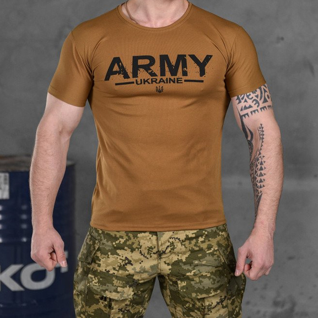 Мужская потоотводящая футболка Army Coolmax койот размер M - изображение 1