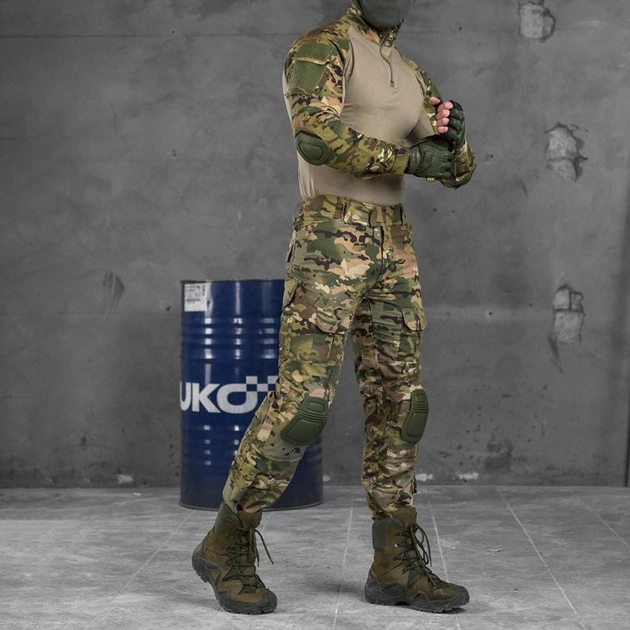 Мужской костюм убакс + брюки с наколенниками и налокотниками рип-стоп мультикам размер 2XL - изображение 2