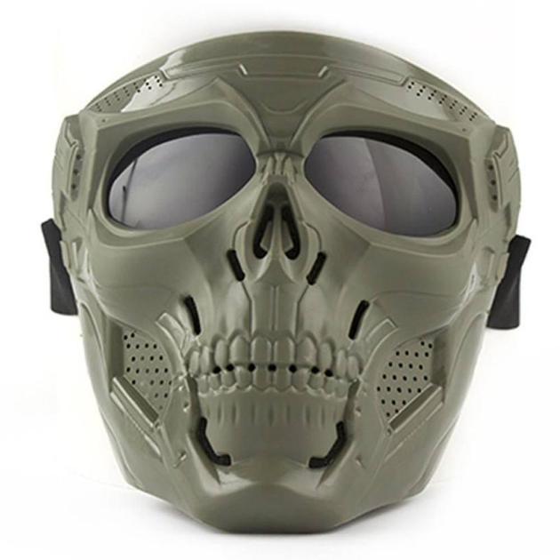 Захисна маска "Череп" олива розмір універсальний - зображення 1
