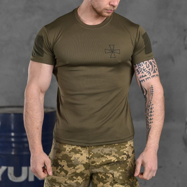 Мужская футболка Coolpass олива размер S - изображение 1
