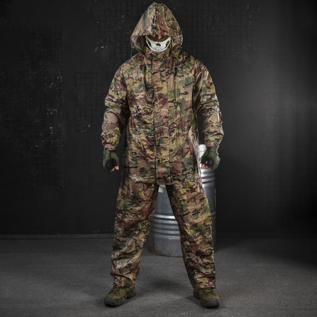 Чоловічий маскувальний костюм "GEN2" / Вологозахищена куртка з капюшоном + штани мультикам розмір L - зображення 1