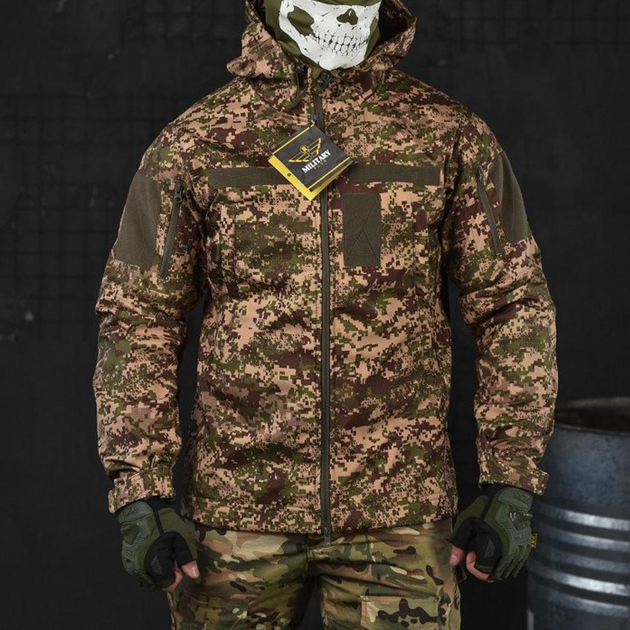 Демісезонна чоловіча куртка "Military plus" Softshell піксель розмір L - зображення 1