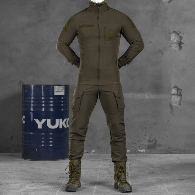 Легкий костюм "Smok" куртка + штани олива розмір M - зображення 1