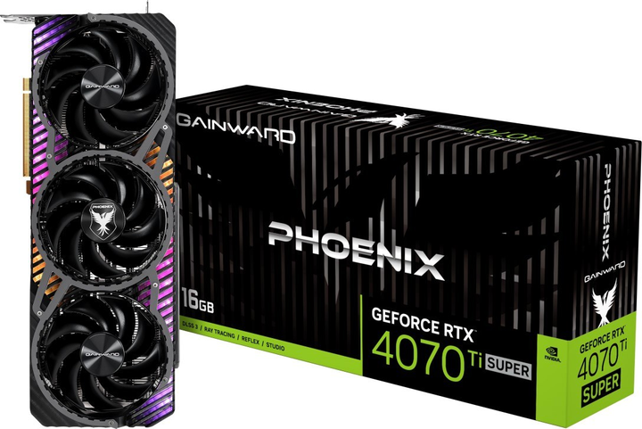 Відеокарта Gainward PCI-Ex GeForce RTX 4070 Ti Super Phoenix 16GB GDDR6X (256bit) (2610/21000) (1 x HDMI, 3 x DisplayPort) (NED47TS019T2-1043X) - зображення 9