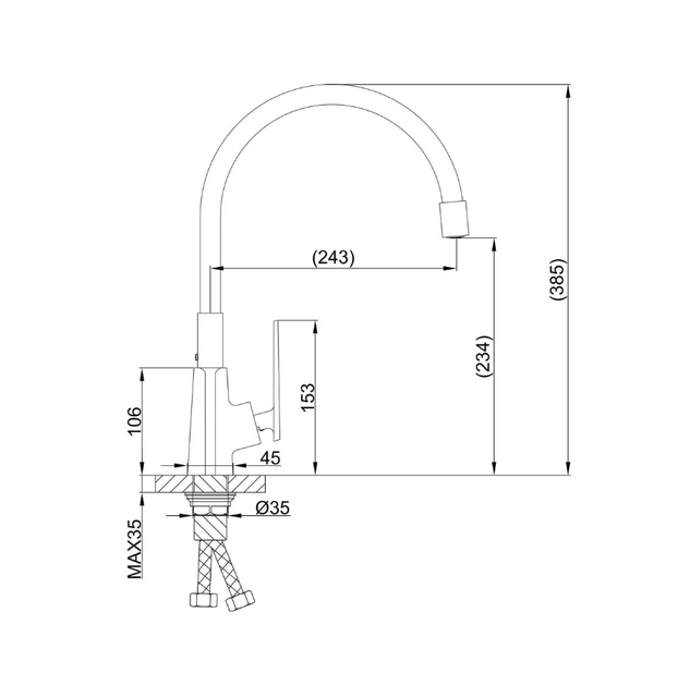 Смеситель для кухни Frap F4458, белый/хром - Фото 6 Смеситель для кухни Frap F4458, белый/хром - изображение 6