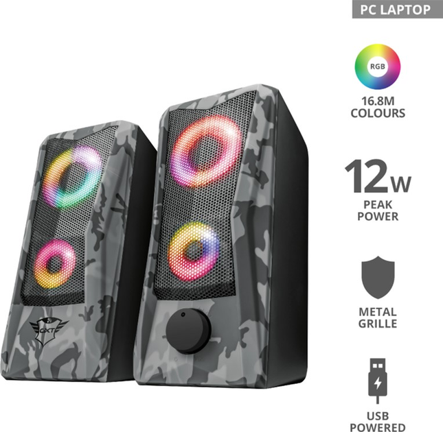 Акустична система Trust GXT 606 Javv RGB-Illuminated Khaki (23379) - зображення 6