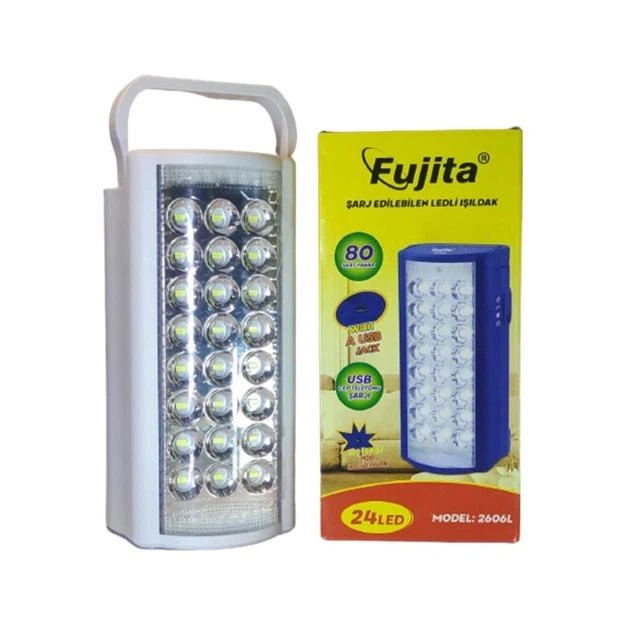 Фонарь переносной светодиодный 24 LED Fujita 2606L с повербанком 3000 mAh Белый - изображение 4
