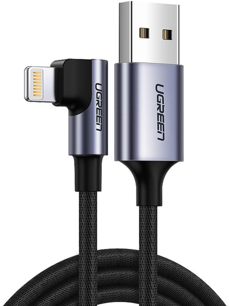 Кабель Ugreen USB Type-A - Lightning 1 м Black (6957303865215) – фото ...