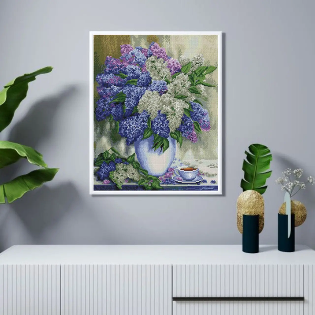 Алмазна мозаїка Букет бузку 40х50 см ColorArt SP075 - Фото 7 Алмазна мозаїка Букет бузку 40х50 см ColorArt SP075 - зображення 7