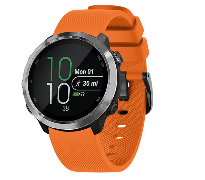 Силіконовий ремінець Half Strips 20 мм для Amazfit Bip Lite S U/ GTS 2 3 4 Mini / GTR (42 mm) / 2, Samsung Galaxy Watch / Active 2 (40 mm) / Gear S4 (42 mm), Huawei GT2 (42 mm) рифлений Помаранчевий 2100P - зображення 2
