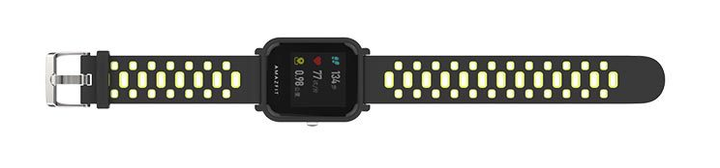 Силиконовый ремешок MiJobs Sport для 22мм для Amazfit GTR 2 Pace Stratos / Huawei Watch GT 2 / Samsung Gear S3 Черный / Зеленый 1692P - изображение 3