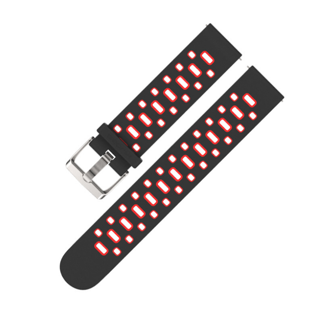 Силиконовый ремешок MiJobs Sport для 22мм для Amazfit GTR 2 Pace Stratos / Huawei Watch GT 2 / Samsung Gear S3 Черный / Красный 1692P - изображение 2