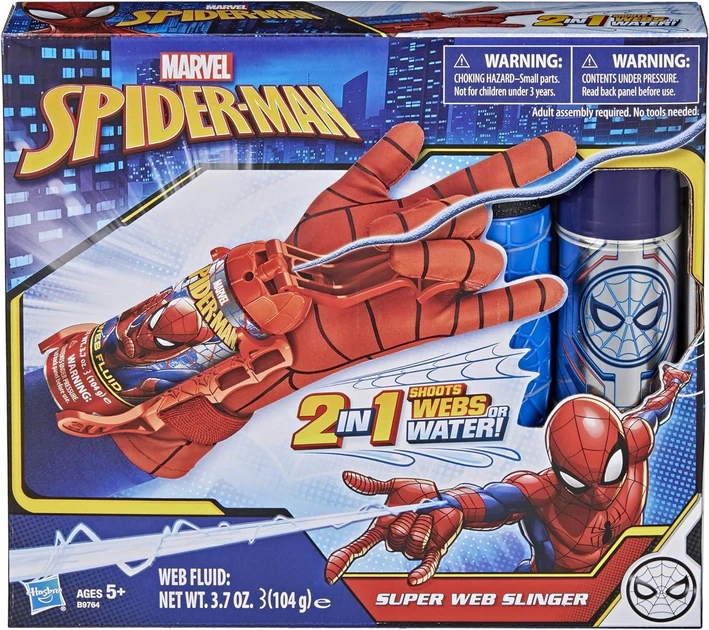 Перчатка Человек-паук Hasbro Marvel Spider-Man Super Web Slinger, 2-в-1 Стреляет Паутиной и водой (B9764) - Фото 4 Перчатка Человек-паук Hasbro Marvel Spider-Man Super Web Slinger, 2-в-1 Стреляет Паутиной и водой (B9764) - изображение 4