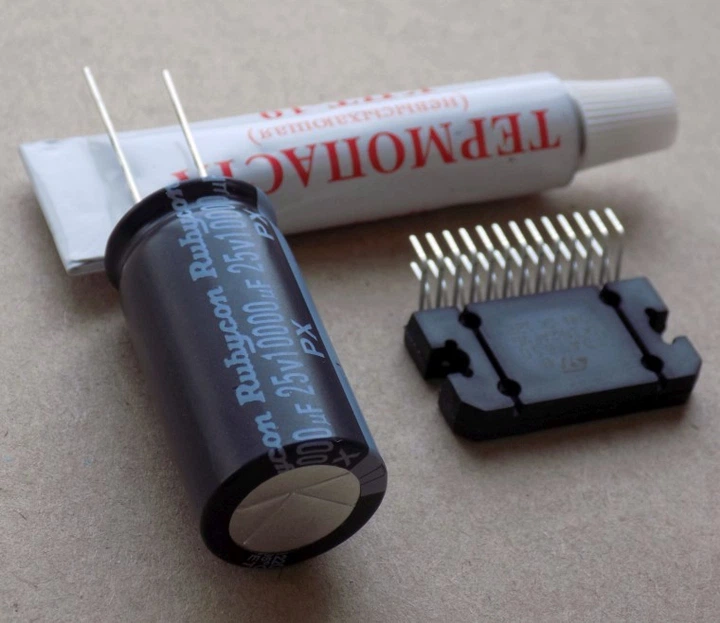 Мікросхема ST TDA7850 оригінал + 10000uF 25V Rubycon+ термопаста - Фото 4 Мікросхема ST TDA7850 оригінал + 10000uF 25V Rubycon+ термопаста - зображення 4