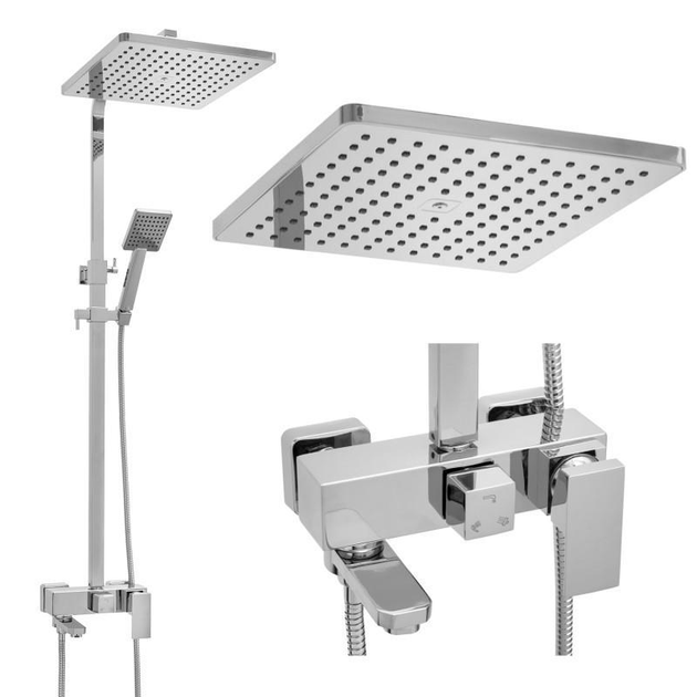 Душевой гарнитур Yoka CUBE 30 CHROM хром с изливом – фото, отзывы ...