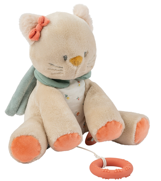 М'яка іграшка Nattou Музична кішка Lana 30 см (5414673266055) - зображення 1