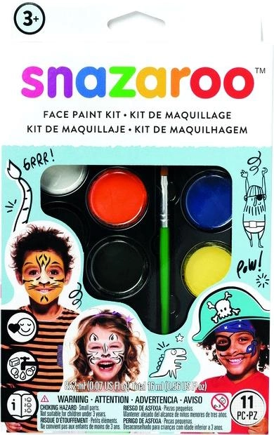 Zestaw farb do malowania twarzy Snazaroo Face Paint Kit 10 Parts & Idea Book 791002 (0766416101389) - obraz 1