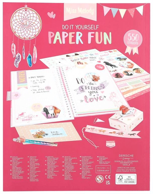 Набір для творчості Depesche Miss Melody DIY Paper Fun Book (4010070631383) - зображення 2
