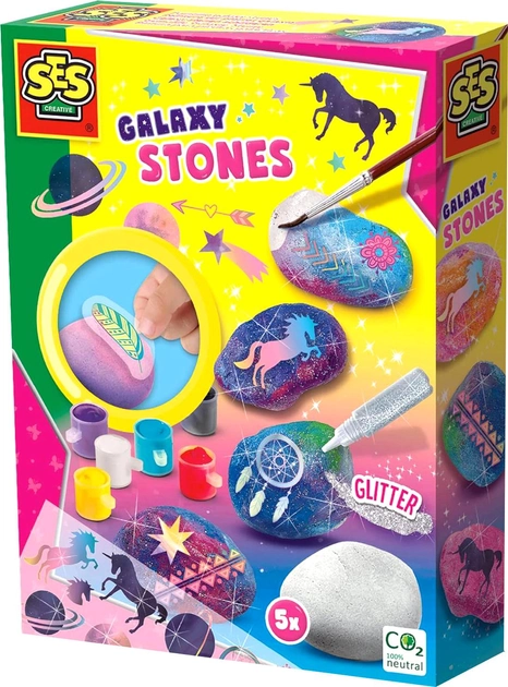 Zestaw kreatywny SES Creative Galaxy Stones (8710341147662) - obraz 1