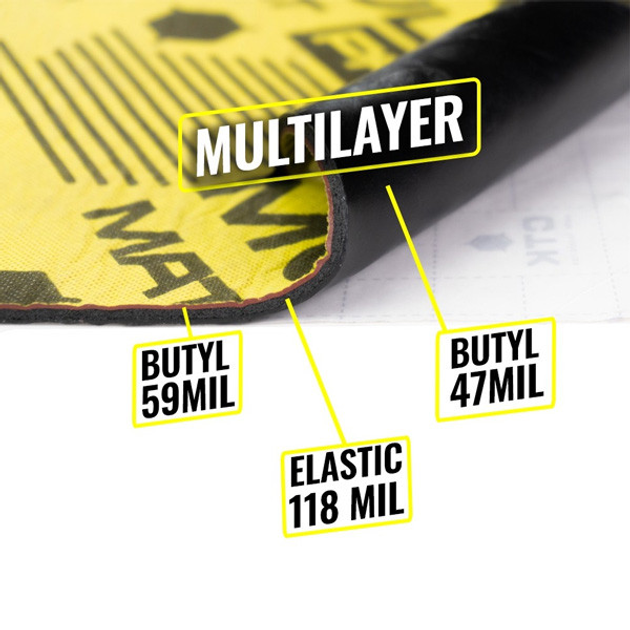 ВіброШумоізоляція Acoustics Multi Mat Pro 5,5 мм 500x370 мм - зображення 3