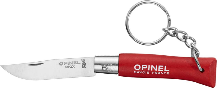 Нож Opinel Keychain №4 Inox. Цвет - красный (2046563) - изображение 1