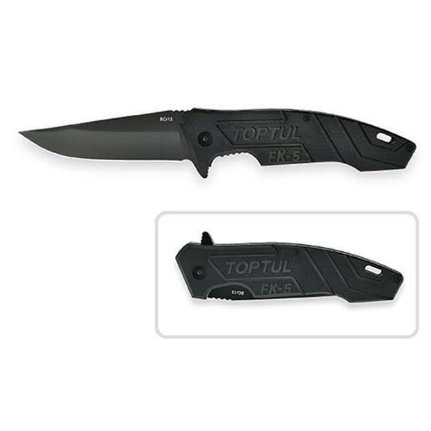 Нож складной карманный Toptul 225 мм (hoz0011356) Черный - изображение 2