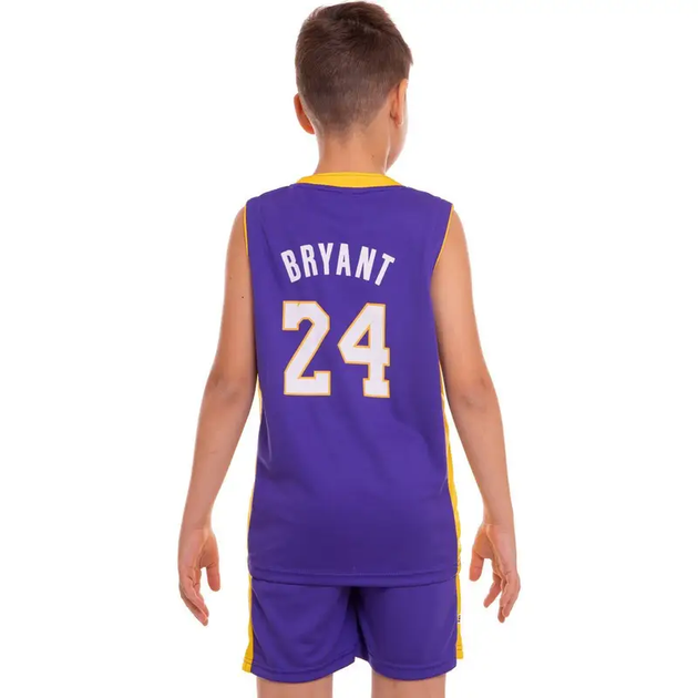 Форма баскетбольна дитяча Lion NBA LAKERS BRYANT 24 колір фіолетовий ХS - на 6-8 років, зріст 120-125 (CO-2264-XS) - изображение 6