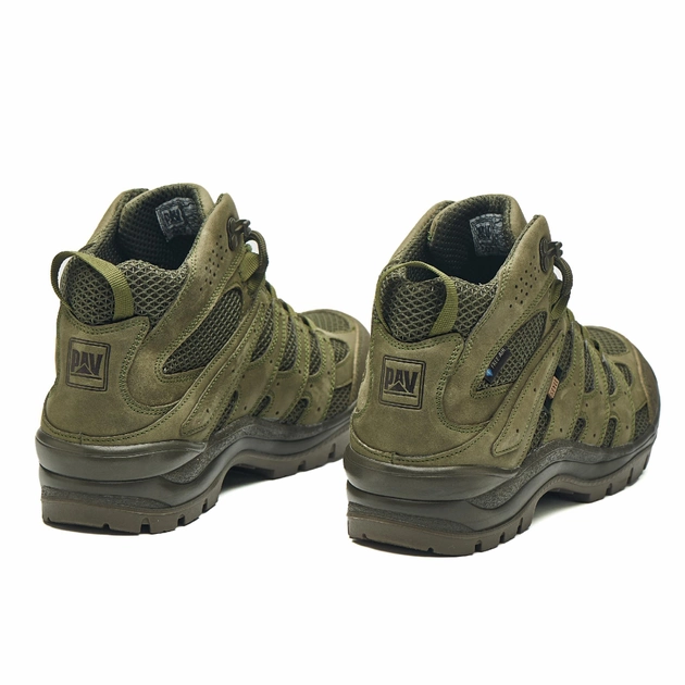 Берці літні тактичні черевики PAV 507 олива хакі шкіряні сітка Fee Air 43 - зображення 2