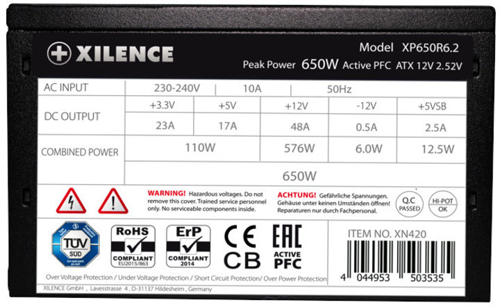 Zasilacz Xilence Performance C+ XP650R6.2 ATX 2.52 650 W (4044953503535) - obraz 5