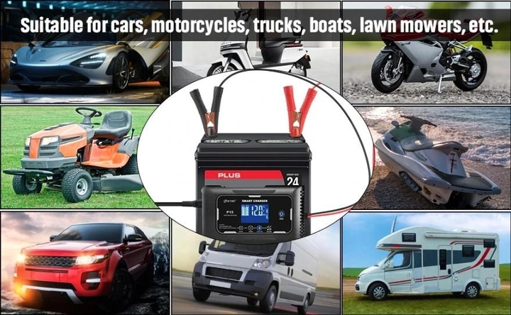 Автомобильное зарядное устройство P15 Свинцово-кислотные аккумуляторы 12V/15A и 24V/10A (P15PO4) - изображение 8