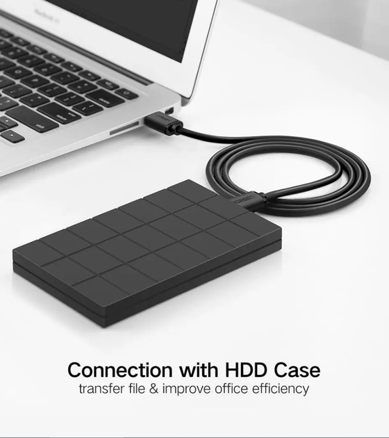 Кабель UGREEN US102 USB 2.0 A Male to A Male Cable 1m Black (10309) - изображение 3
