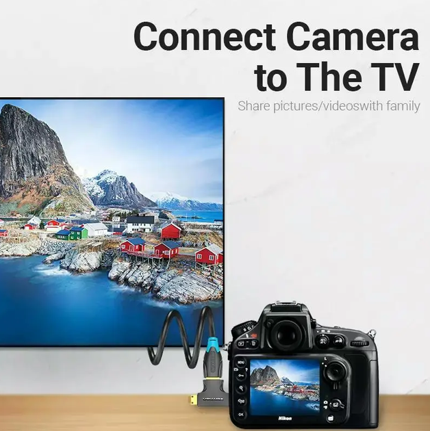 Перехідник Vention Micro HDMI+Mini HDMI to HDMI (female) 1080P/60Hz Чорний AGFB0 - зображення 5