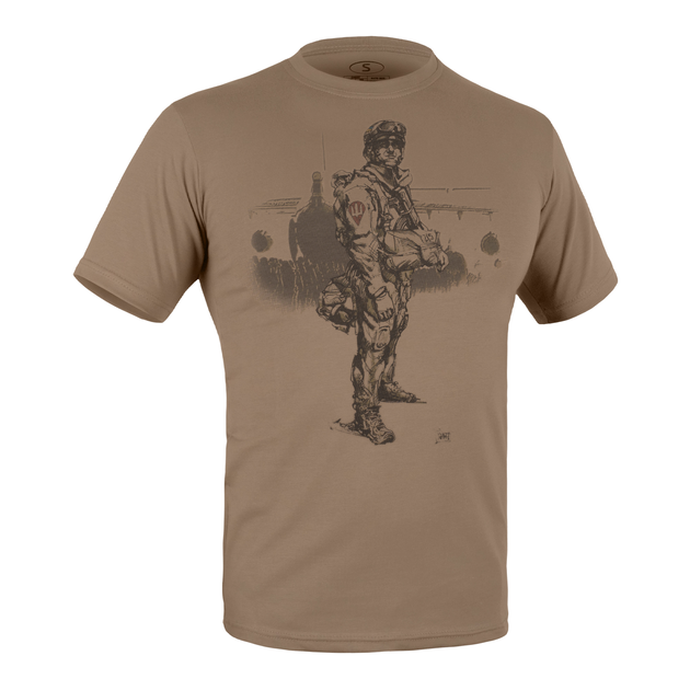 Футболка з малюнком Paratrooper L Coyote Brown - зображення 1