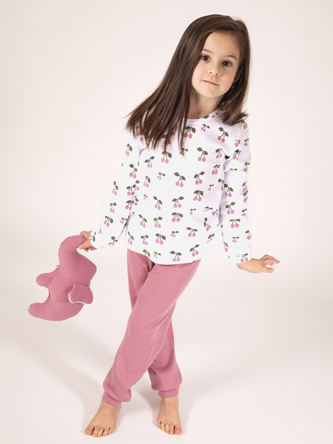 Дитяча піжама для дівчинки Nicol 204036 92 см Білий/Рожевий (5905601020295) - зображення 2