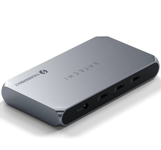 Хаб Satechi Thunderbolt 4 Slim Pro Space Gray (ST-HT4SHM-EU) - зображення 2