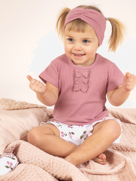 Дитяча футболка для дівчинки Nicol 204140 68 см Рожева (5905601021261) - зображення 2