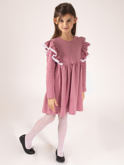 Дитяча сукня для дівчинки Nicol 204169 134 см Рожева (5905601027409) - зображення 2