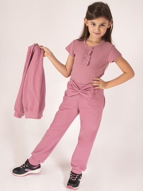 Spodnie dresowe dziecięce dla dziewczynki Nicol 204275 98 cm Różowe (5905601023289) - obraz 2