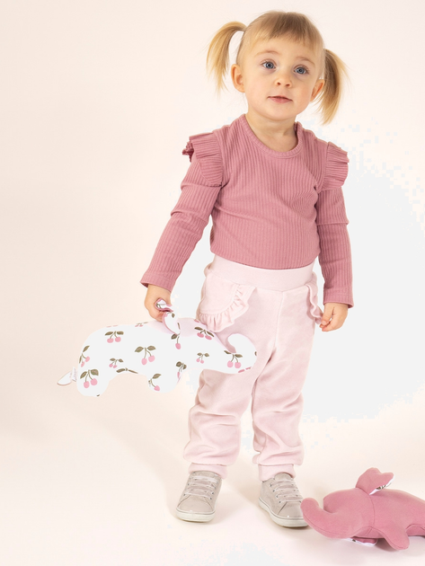 Дитячі вельветові штани для дівчинки Nicol 204277 74 см Світло-рожеві (5905601023487) - зображення 2