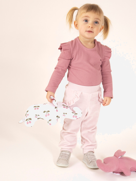 Дитячі вельветові штани для дівчинки Nicol 204277 86 см Світло-рожеві (5905601023500) - зображення 2