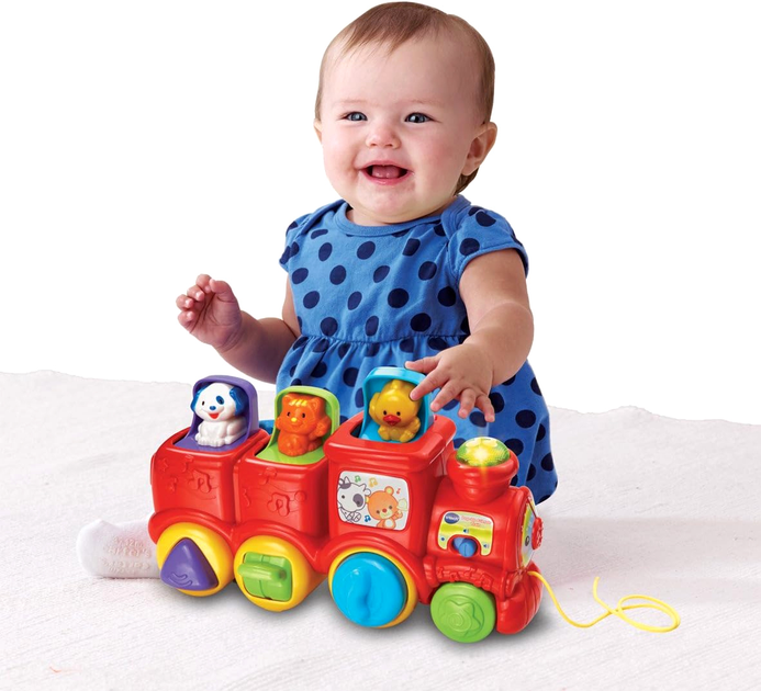 Каталка Vtech Baby Train With Pop-Up Friends (5766181191337) - зображення 2